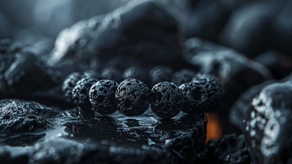 Découvrez l'élégance intemporelle : bracelet naturel en pierre de lave